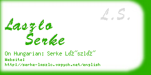laszlo serke business card